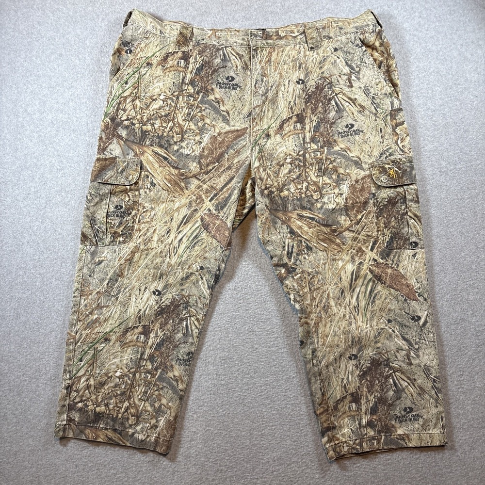 Browning‎ Hunting Men's Mossy Oak Duck Blind Sz 3XL Cargo Pants (MISSING BUTTON)